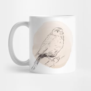 Hand drawn illustration of canary bird Mug